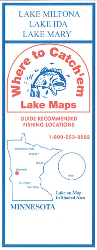 Buy map MILTONA LAKE Fishing Map