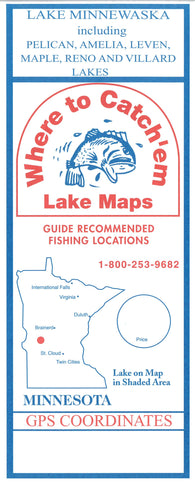 Buy map MINNEWASKA LAKE Fishing Map