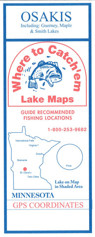 Buy map OSAKIS LAKE Fishing Map