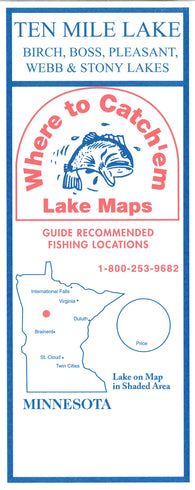 Buy map TEN MILE LAKE Fishing Map