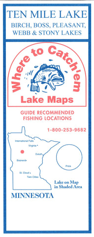 Buy map TEN MILE LAKE Fishing Map