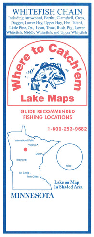 Buy map WHITEFISH CHAIN Fishing Map