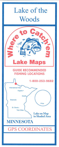 Buy map LAKE OF WOODS Fishing Map