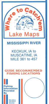 Buy map KEOKUK-MUSCATINE LAKE Fishing Map