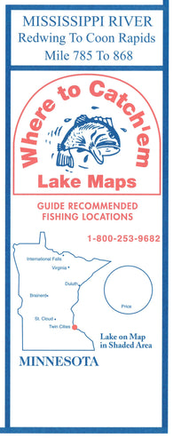 Buy map MISSISSIPPI RIVER: RED WING-COON RAPIDS Fishing Map