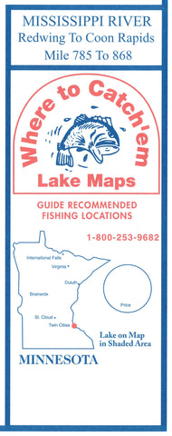 Buy map MISSISSIPPI RIVER: RED WING-COON RAPIDS Fishing Map