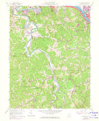 Alum Creek West Virginia Historical topographic map, 1:24000 scale, 7.5 X 7.5 Minute, Year 1958