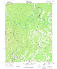 Ansted West Virginia Historical topographic map, 1:24000 scale, 7.5 X 7.5 Minute, Year 1969