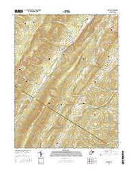 Antioch West Virginia Current topographic map, 1:24000 scale, 7.5 X 7.5 Minute, Year 2016