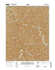 Arnoldsburg West Virginia Current topographic map, 1:24000 scale, 7.5 X 7.5 Minute, Year 2016