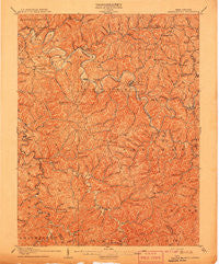 Arnoldsburg West Virginia Historical topographic map, 1:62500 scale, 15 X 15 Minute, Year 1907