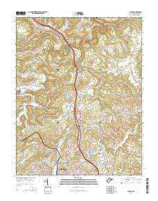 Athens West Virginia Historical topographic map, 1:24000 scale, 7.5 X 7.5 Minute, Year 2014