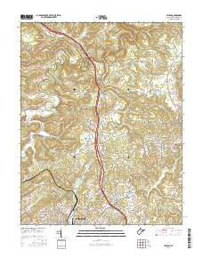 Athens West Virginia Current topographic map, 1:24000 scale, 7.5 X 7.5 Minute, Year 2016