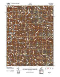 Audra West Virginia Historical topographic map, 1:24000 scale, 7.5 X 7.5 Minute, Year 2011