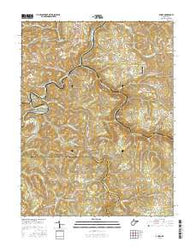 Audra West Virginia Current topographic map, 1:24000 scale, 7.5 X 7.5 Minute, Year 2016