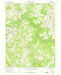 Audra West Virginia Historical topographic map, 1:24000 scale, 7.5 X 7.5 Minute, Year 1960