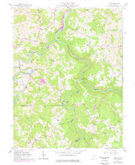 Audra West Virginia Historical topographic map, 1:24000 scale, 7.5 X 7.5 Minute, Year 1960