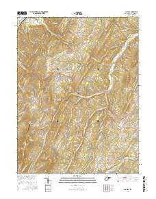 Augusta West Virginia Current topographic map, 1:24000 scale, 7.5 X 7.5 Minute, Year 2016