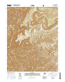 Aurora West Virginia Current topographic map, 1:24000 scale, 7.5 X 7.5 Minute, Year 2016