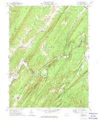 Baker West Virginia Historical topographic map, 1:24000 scale, 7.5 X 7.5 Minute, Year 1971