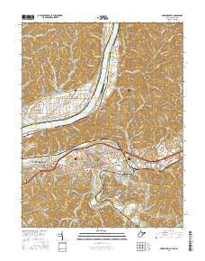 Barboursville West Virginia Current topographic map, 1:24000 scale, 7.5 X 7.5 Minute, Year 2016