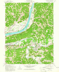 Barboursville West Virginia Historical topographic map, 1:24000 scale, 7.5 X 7.5 Minute, Year 1957