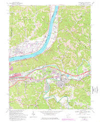 Barboursville West Virginia Historical topographic map, 1:24000 scale, 7.5 X 7.5 Minute, Year 1968