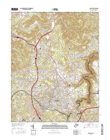 Beckley West Virginia Current topographic map, 1:24000 scale, 7.5 X 7.5 Minute, Year 2016