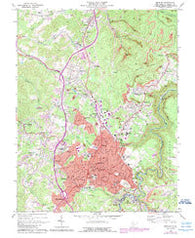 Beckley West Virginia Historical topographic map, 1:24000 scale, 7.5 X 7.5 Minute, Year 1969