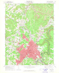 Beckley West Virginia Historical topographic map, 1:24000 scale, 7.5 X 7.5 Minute, Year 1969
