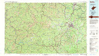Beckley West Virginia Historical topographic map, 1:100000 scale, 30 X 60 Minute, Year 1982