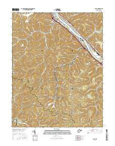 Belle West Virginia Current topographic map, 1:24000 scale, 7.5 X 7.5 Minute, Year 2016