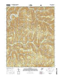 Bergoo West Virginia Current topographic map, 1:24000 scale, 7.5 X 7.5 Minute, Year 2016