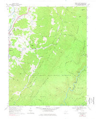 Beverly East West Virginia Historical topographic map, 1:24000 scale, 7.5 X 7.5 Minute, Year 1969