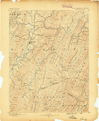 Beverly West Virginia Historical topographic map, 1:125000 scale, 30 X 30 Minute, Year 1889