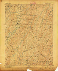 Beverly West Virginia Historical topographic map, 1:125000 scale, 30 X 30 Minute, Year 1892