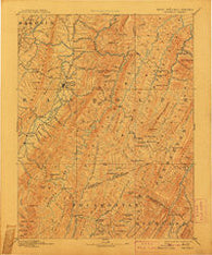 Beverly West Virginia Historical topographic map, 1:125000 scale, 30 X 30 Minute, Year 1892