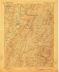 Beverly West Virginia Historical topographic map, 1:125000 scale, 30 X 30 Minute, Year 1892