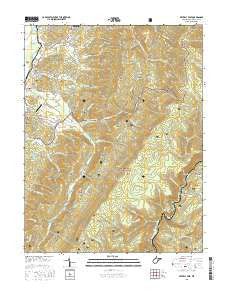Beverly East West Virginia Current topographic map, 1:24000 scale, 7.5 X 7.5 Minute, Year 2016