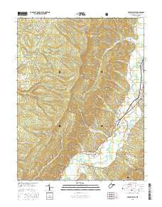 Beverly West West Virginia Current topographic map, 1:24000 scale, 7.5 X 7.5 Minute, Year 2016