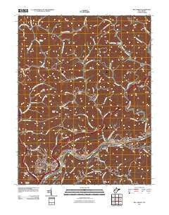 Big Chimney West Virginia Historical topographic map, 1:24000 scale, 7.5 X 7.5 Minute, Year 2011