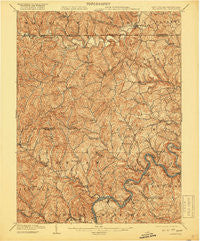 Blacksville West Virginia Historical topographic map, 1:62500 scale, 15 X 15 Minute, Year 1904