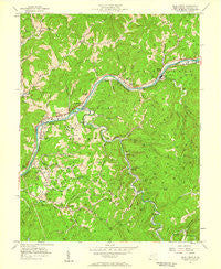 Blue Creek West Virginia Historical topographic map, 1:24000 scale, 7.5 X 7.5 Minute, Year 1957