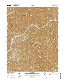 Blue Creek West Virginia Historical topographic map, 1:24000 scale, 7.5 X 7.5 Minute, Year 2014