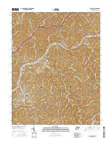 Blue Creek West Virginia Current topographic map, 1:24000 scale, 7.5 X 7.5 Minute, Year 2016