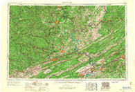 Bluefield West Virginia Historical topographic map, 1:250000 scale, 1 X 2 Degree, Year 1957