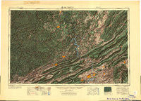 Bluefield West Virginia Historical topographic map, 1:250000 scale, 1 X 2 Degree, Year 1955