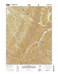 Brandywine West Virginia Current topographic map, 1:24000 scale, 7.5 X 7.5 Minute, Year 2016