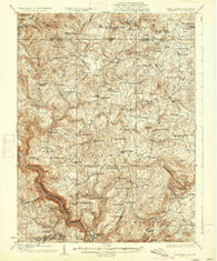 Bruceton West Virginia Historical topographic map, 1:62500 scale, 15 X 15 Minute, Year 1933