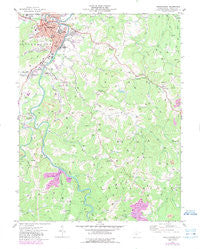 Buckhannon West Virginia Historical topographic map, 1:24000 scale, 7.5 X 7.5 Minute, Year 1974